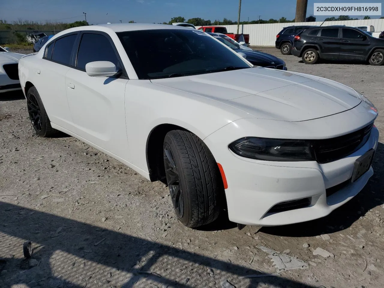 2C3CDXHG9FH816998 2015 Dodge Charger Sxt