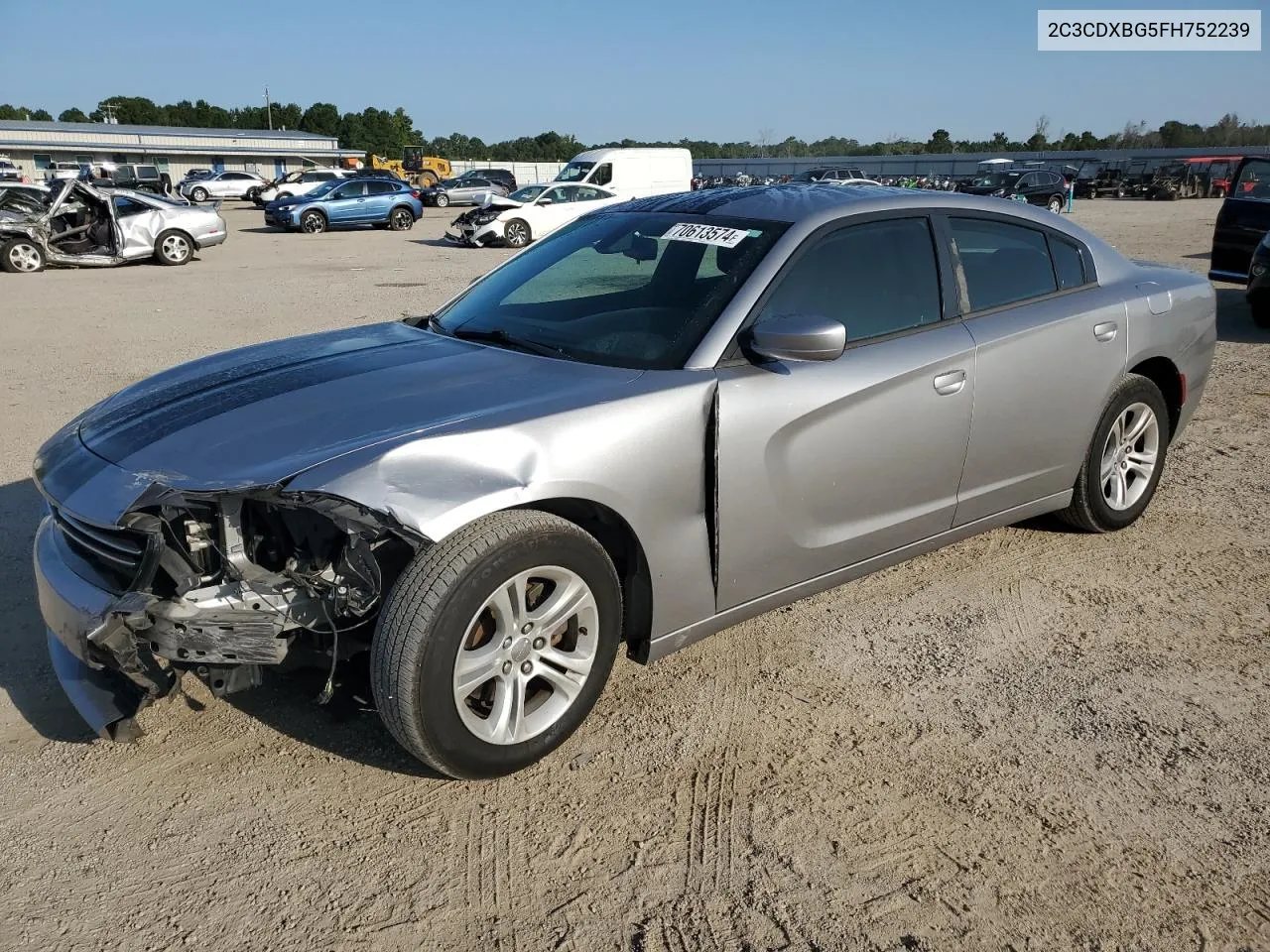 2015 Dodge Charger Se VIN: 2C3CDXBG5FH752239 Lot: 70613574