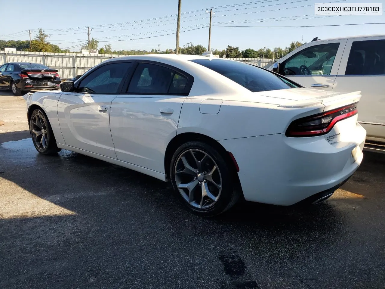 2015 Dodge Charger Sxt VIN: 2C3CDXHG3FH778183 Lot: 72394154