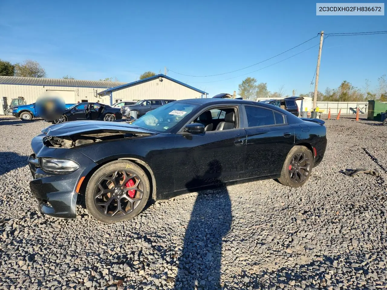 2C3CDXHG2FH836672 2015 Dodge Charger Sxt
