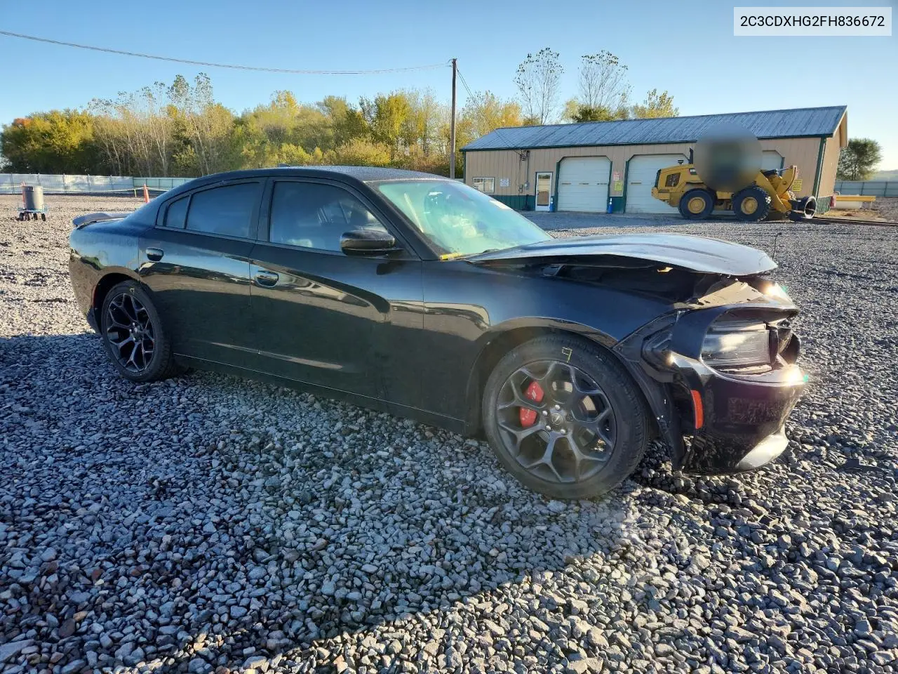 2C3CDXHG2FH836672 2015 Dodge Charger Sxt