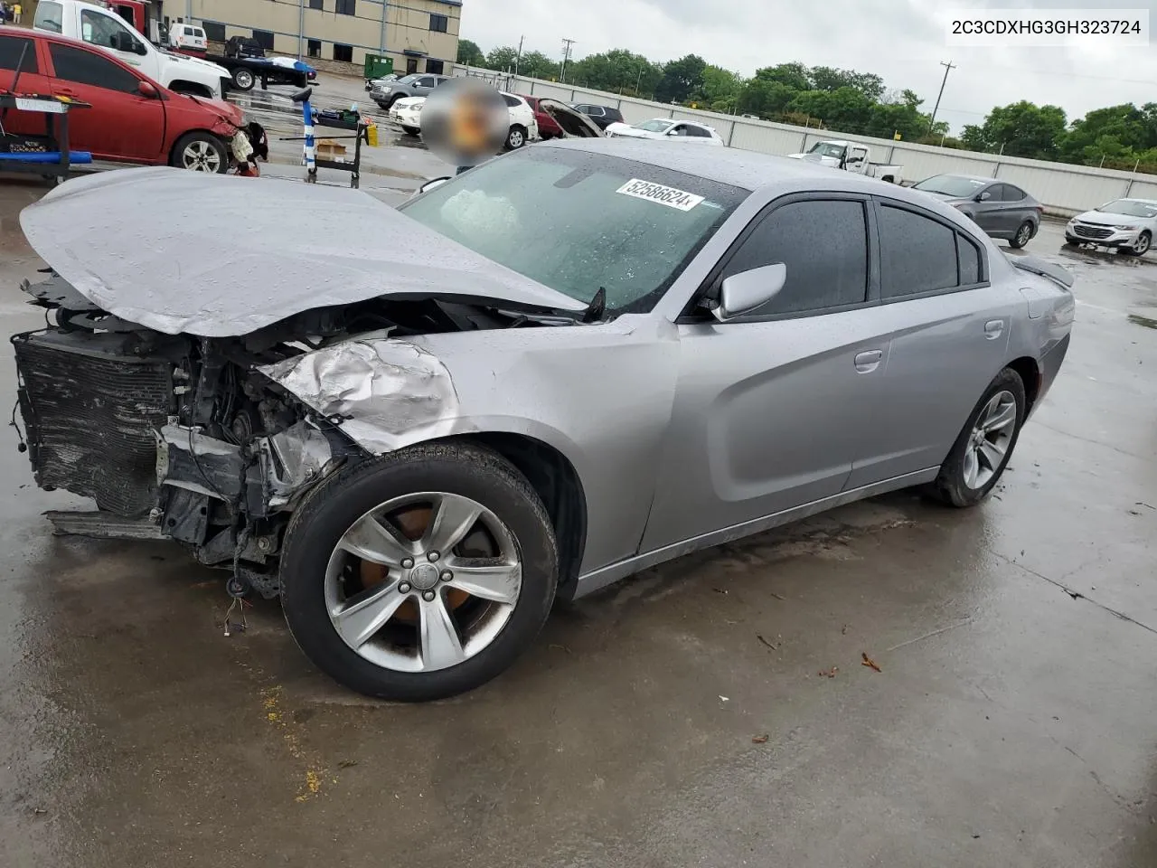 2016 Dodge Charger Sxt VIN: 2C3CDXHG3GH323724 Lot: 52586624