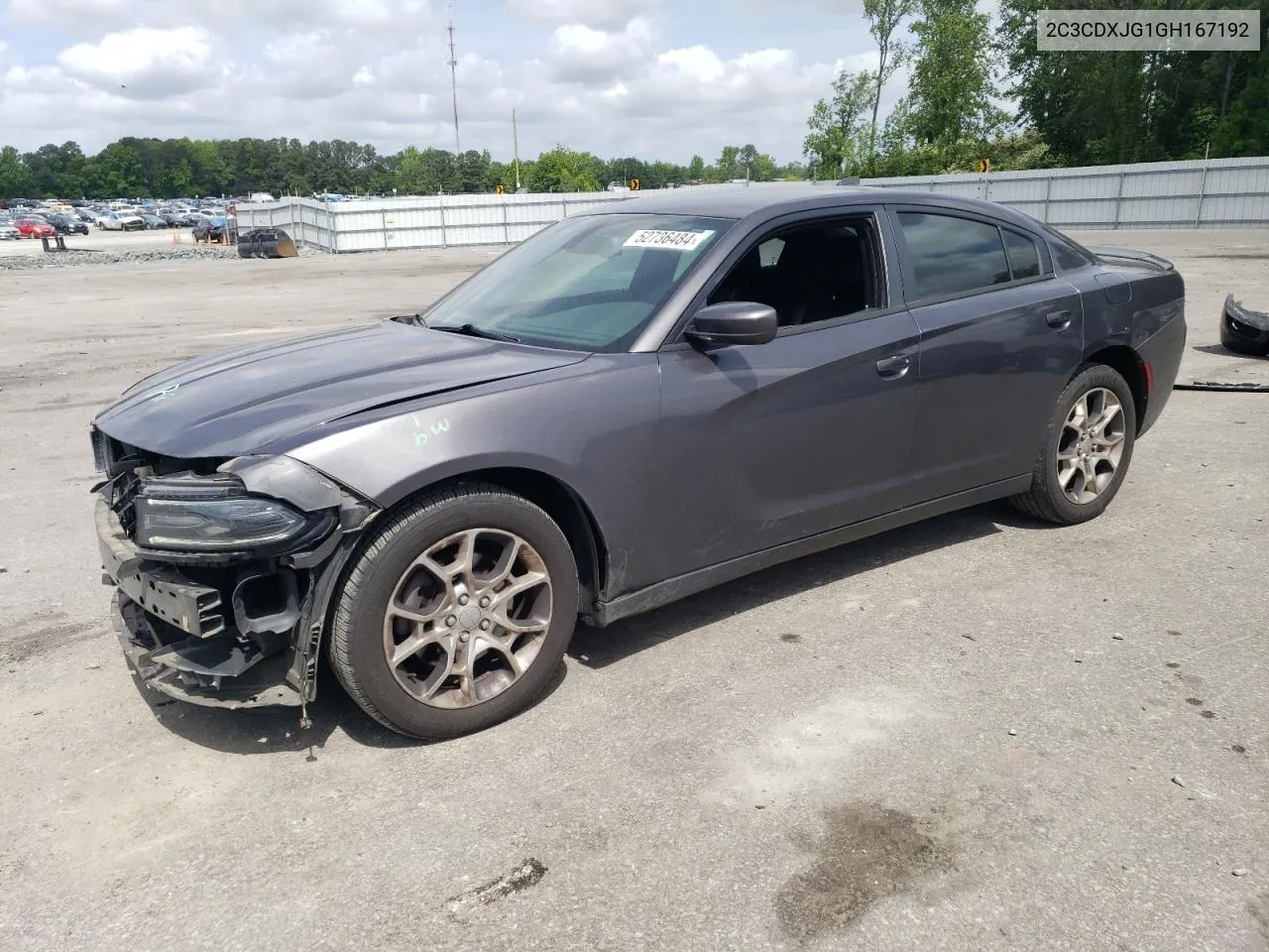 2016 Dodge Charger Sxt VIN: 2C3CDXJG1GH167192 Lot: 52736484