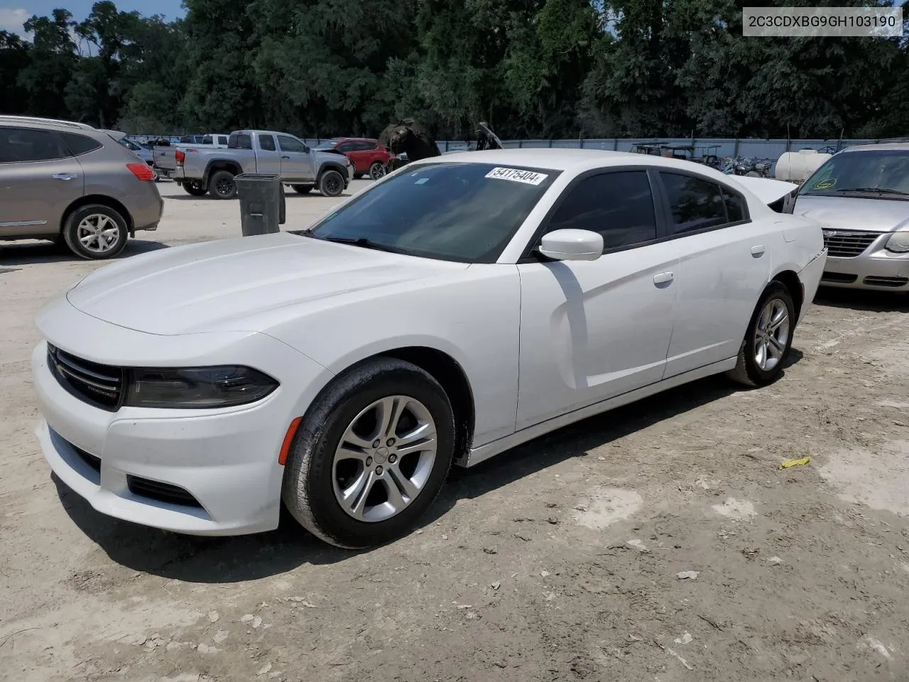 2016 Dodge Charger Se VIN: 2C3CDXBG9GH103190 Lot: 54175404