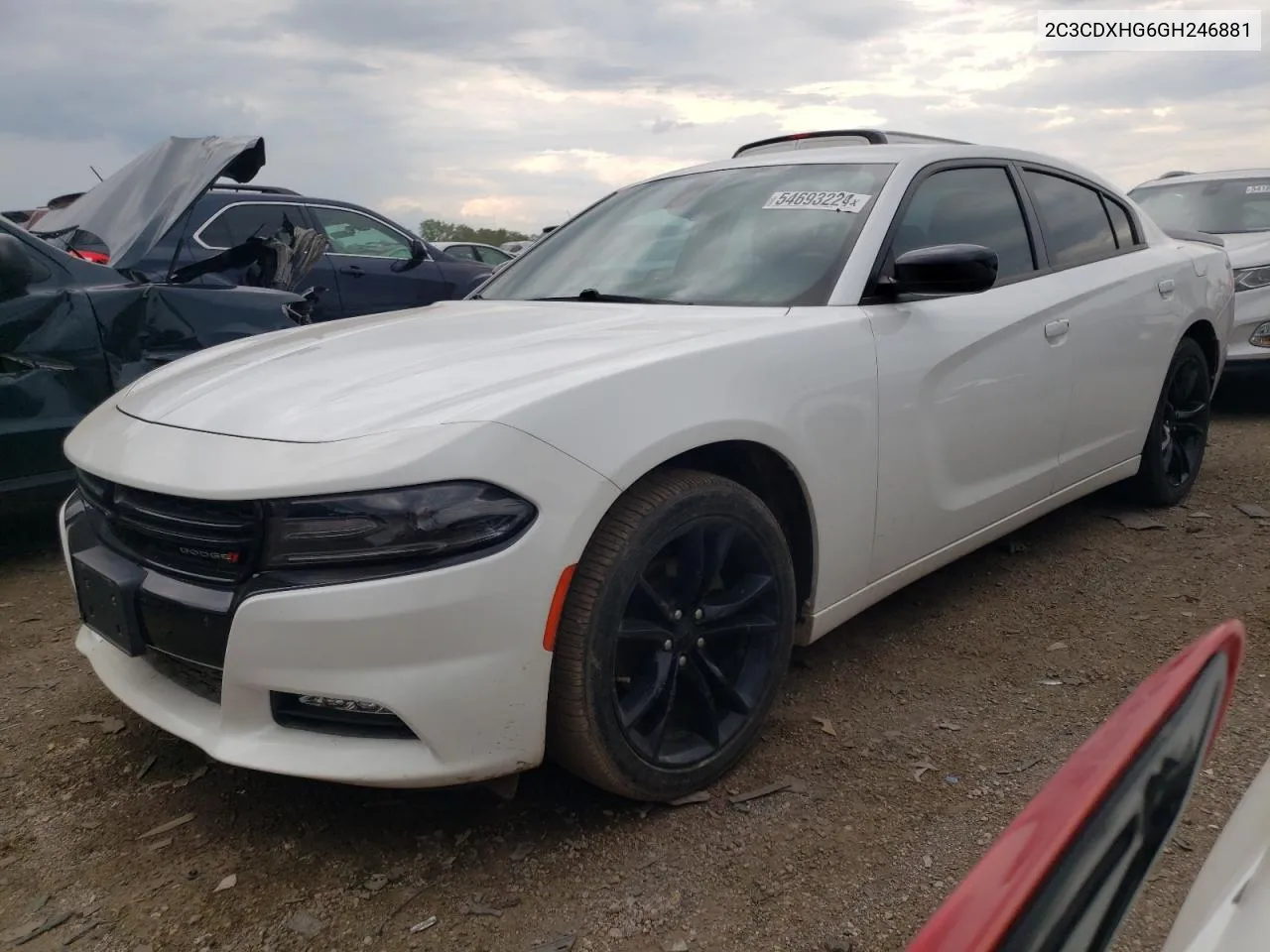 2016 Dodge Charger Sxt VIN: 2C3CDXHG6GH246881 Lot: 54693224