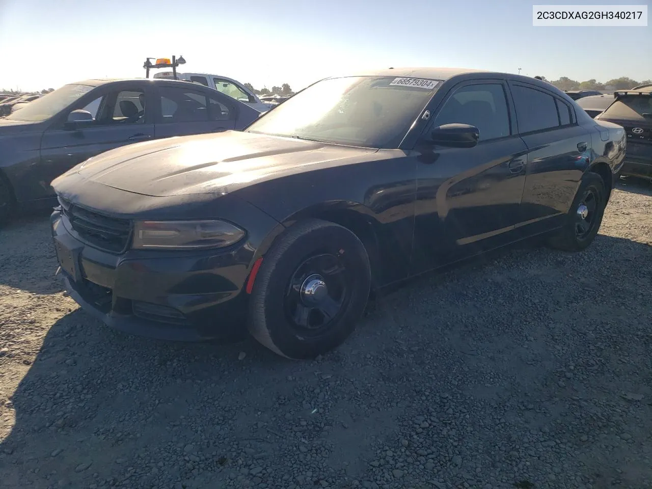 2016 Dodge Charger Police VIN: 2C3CDXAG2GH340217 Lot: 68579304