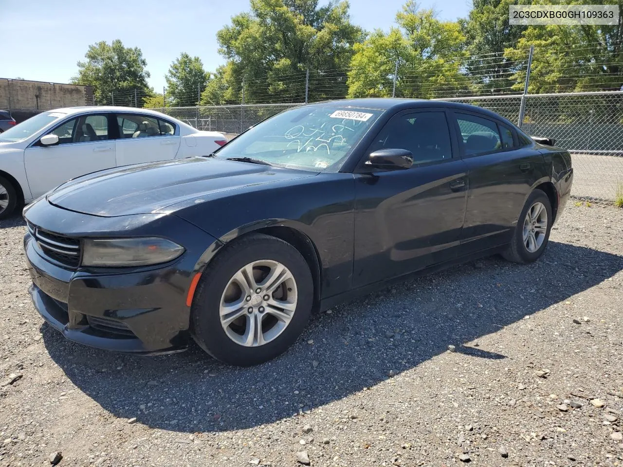 2016 Dodge Charger Se VIN: 2C3CDXBG0GH109363 Lot: 69850784