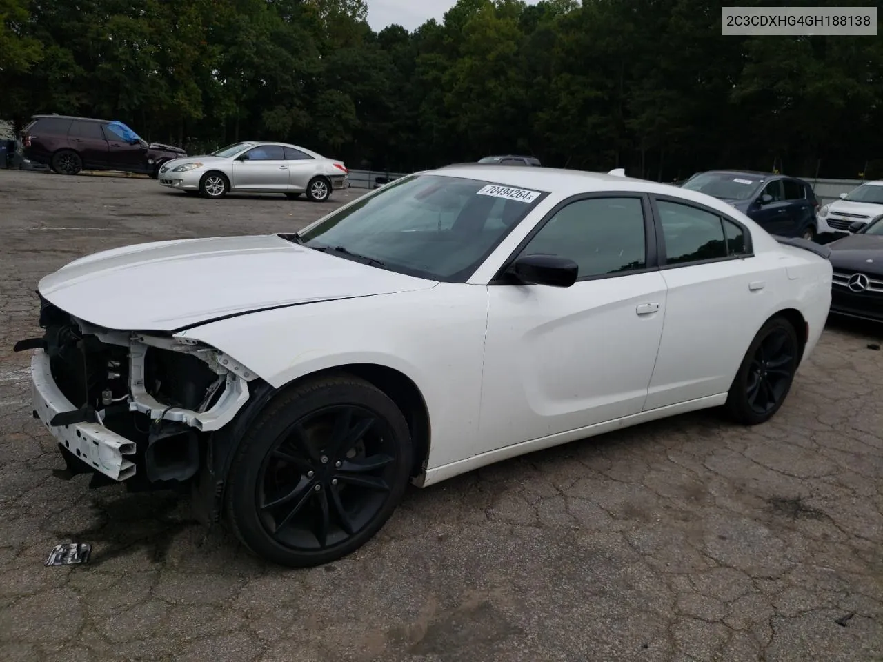 2016 Dodge Charger Sxt VIN: 2C3CDXHG4GH188138 Lot: 70494264