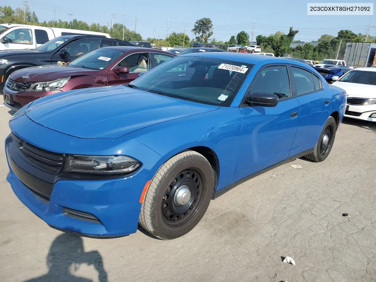 2016 Dodge Charger Police VIN: 2C3CDXKT8GH271092 Lot: 71220904