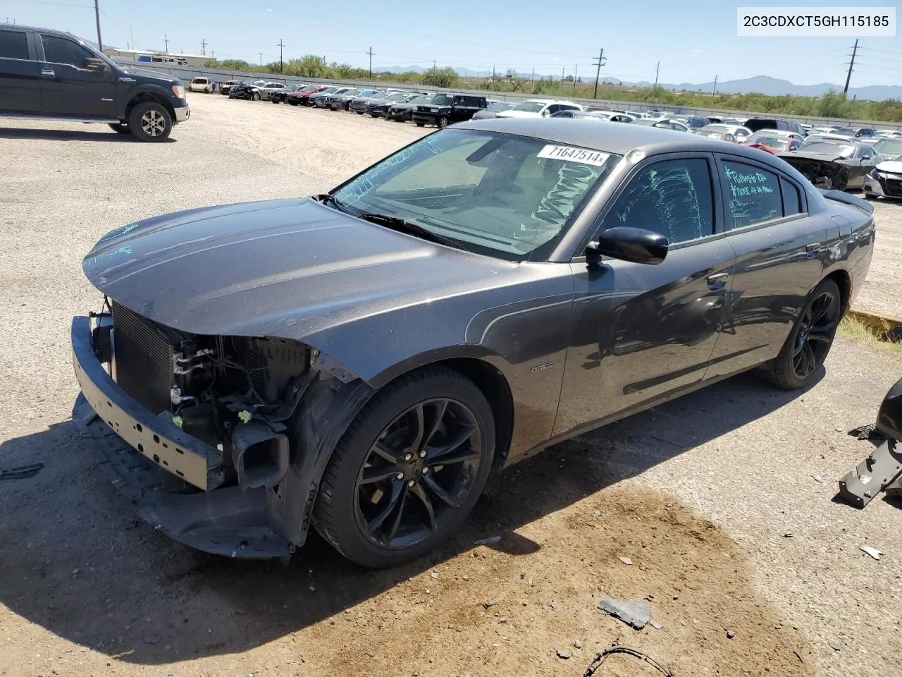 2016 Dodge Charger R/T VIN: 2C3CDXCT5GH115185 Lot: 71647514