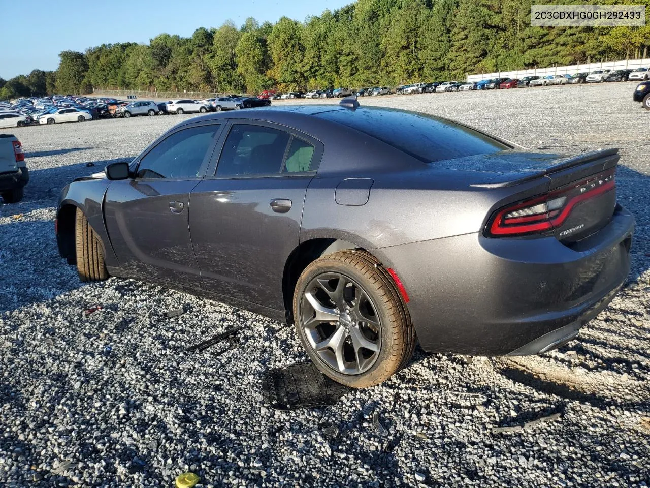 2016 Dodge Charger Sxt VIN: 2C3CDXHG0GH292433 Lot: 71996204