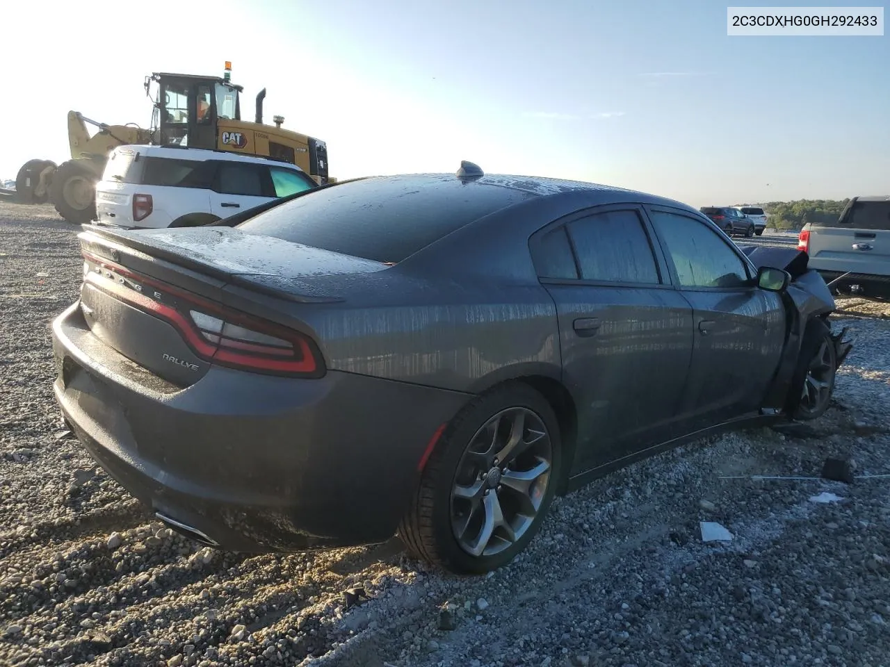 2016 Dodge Charger Sxt VIN: 2C3CDXHG0GH292433 Lot: 71996204