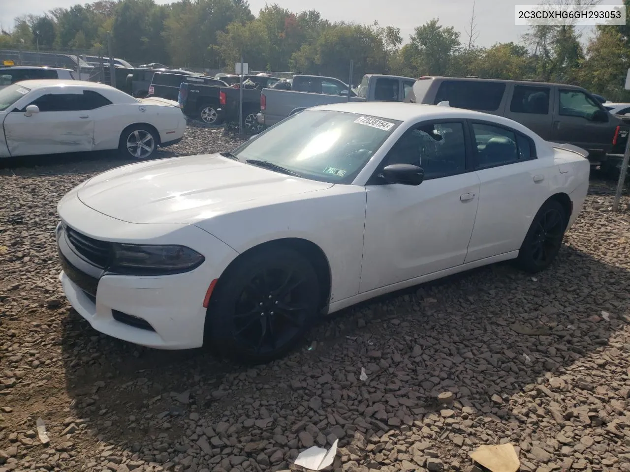 2016 Dodge Charger Sxt VIN: 2C3CDXHG6GH293053 Lot: 72038154