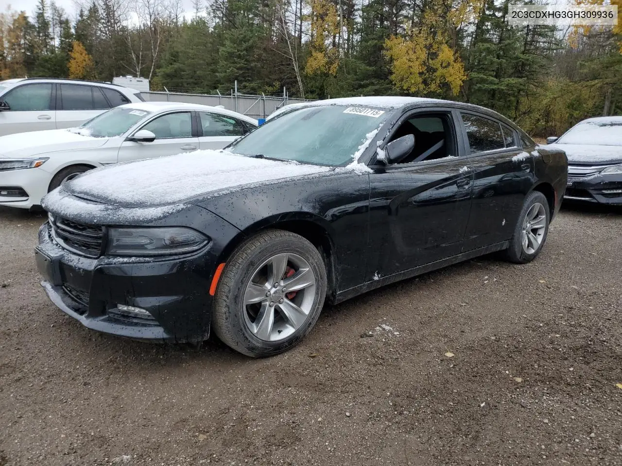 2C3CDXHG3GH309936 2016 Dodge Charger Sxt
