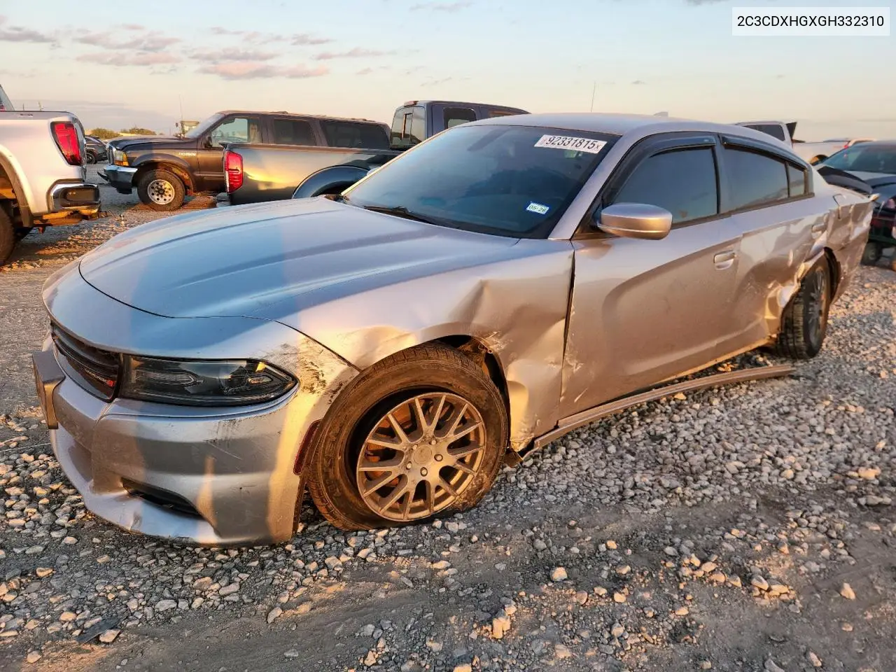 2C3CDXHGXGH332310 2016 Dodge Charger Sxt