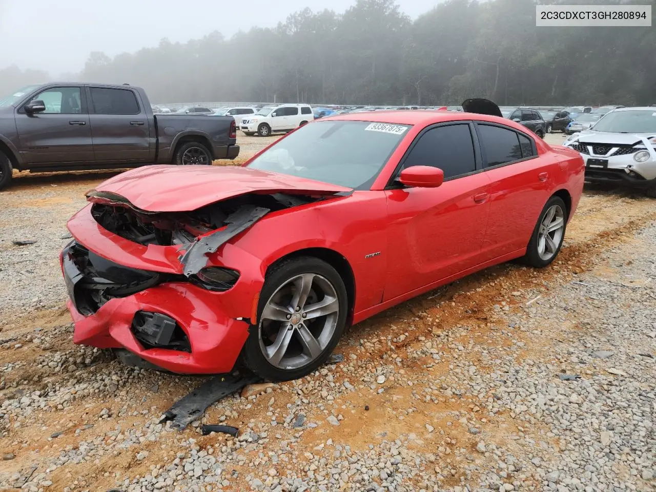 2C3CDXCT3GH280894 2016 Dodge Charger R/T