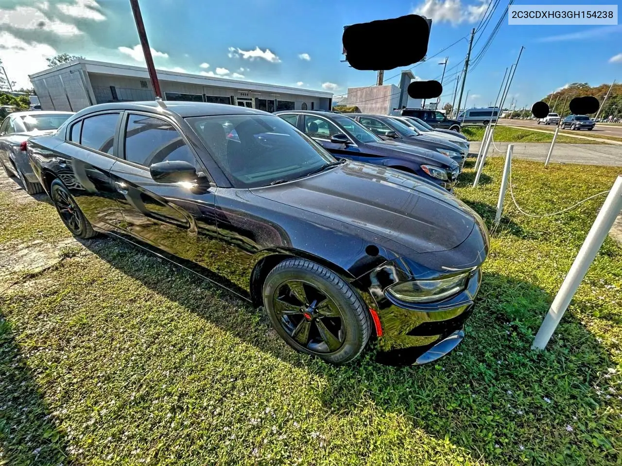 2C3CDXHG3GH154238 2016 Dodge Charger Sxt