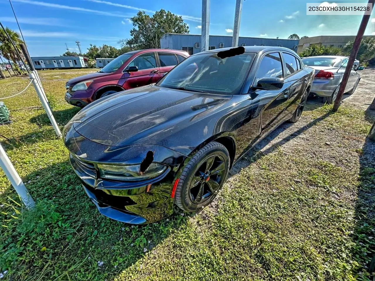 2C3CDXHG3GH154238 2016 Dodge Charger Sxt