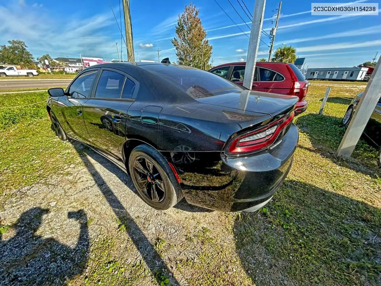 2C3CDXHG3GH154238 2016 Dodge Charger Sxt