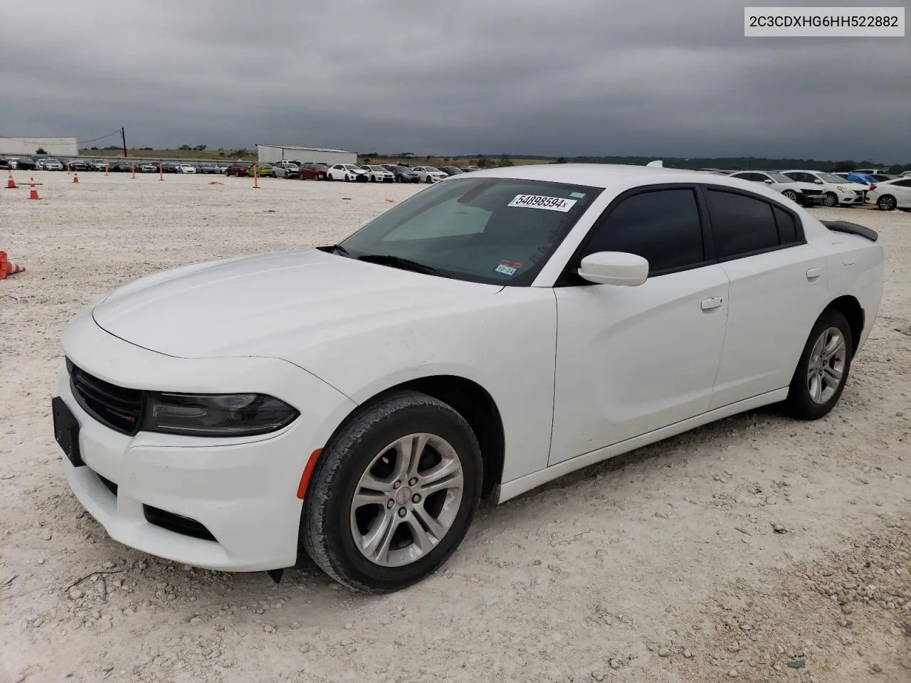 2017 Dodge Charger Sxt VIN: 2C3CDXHG6HH522882 Lot: 54898594