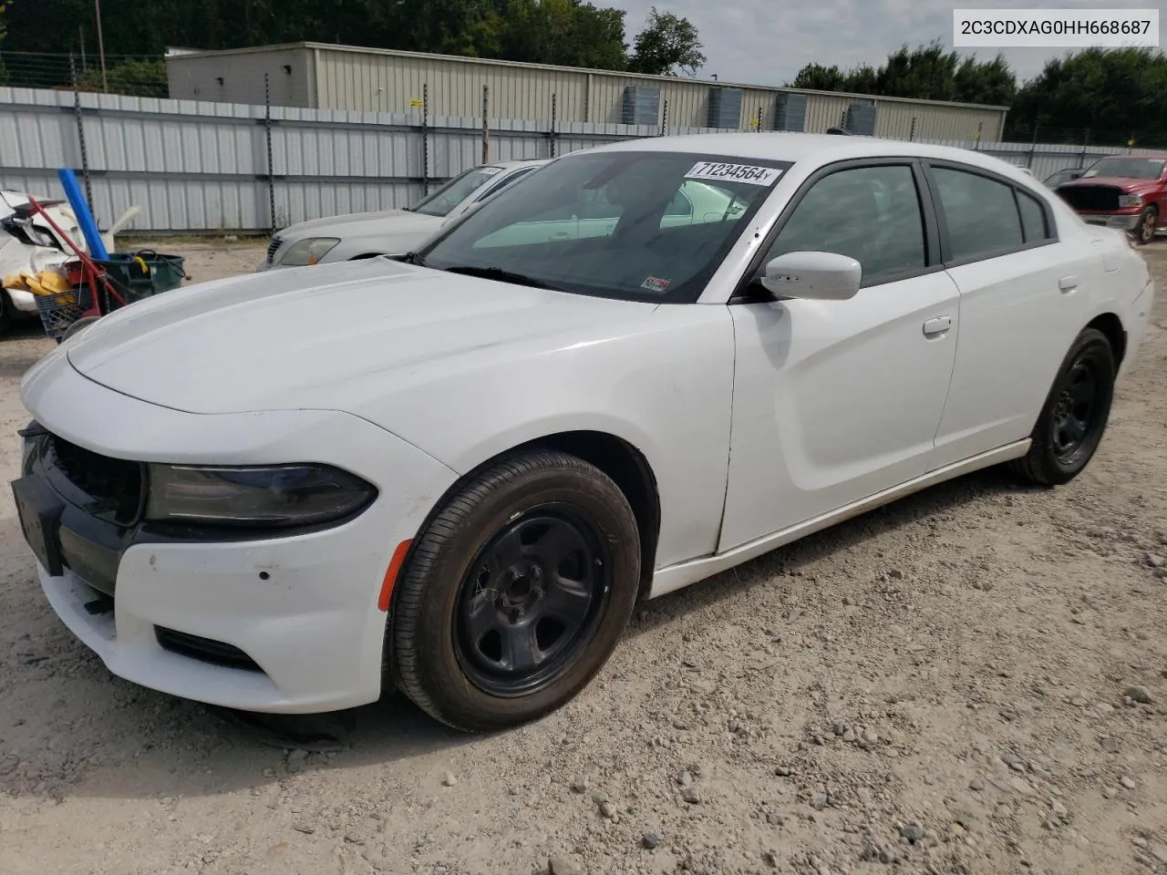 2017 Dodge Charger Police VIN: 2C3CDXAG0HH668687 Lot: 71234564