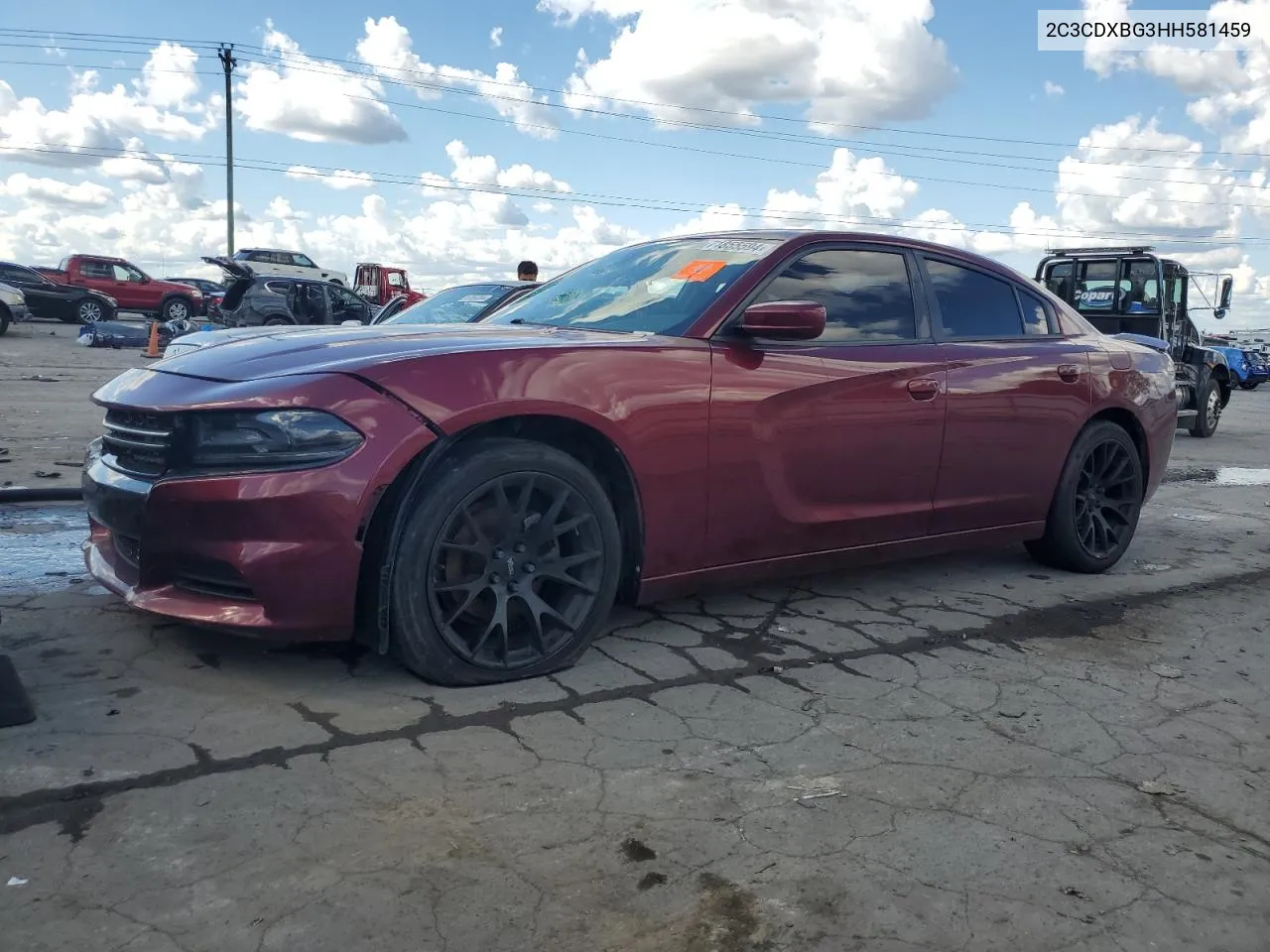 2017 Dodge Charger Se VIN: 2C3CDXBG3HH581459 Lot: 71855594