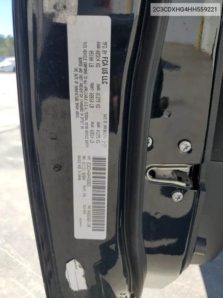 2C3CDXHG4HH559221 2017 Dodge Charger Sxt