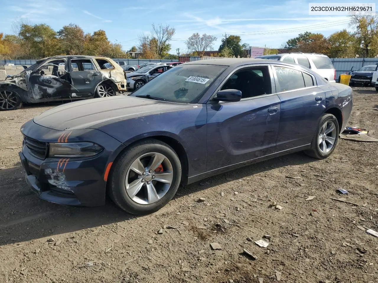 2C3CDXHG2HH629671 2017 Dodge Charger Sxt
