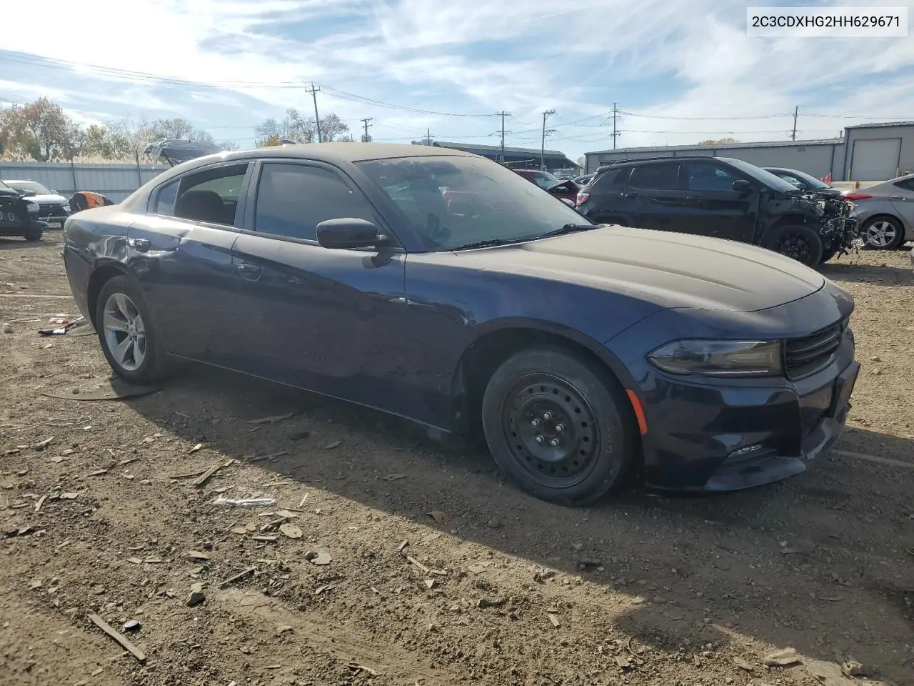 2C3CDXHG2HH629671 2017 Dodge Charger Sxt