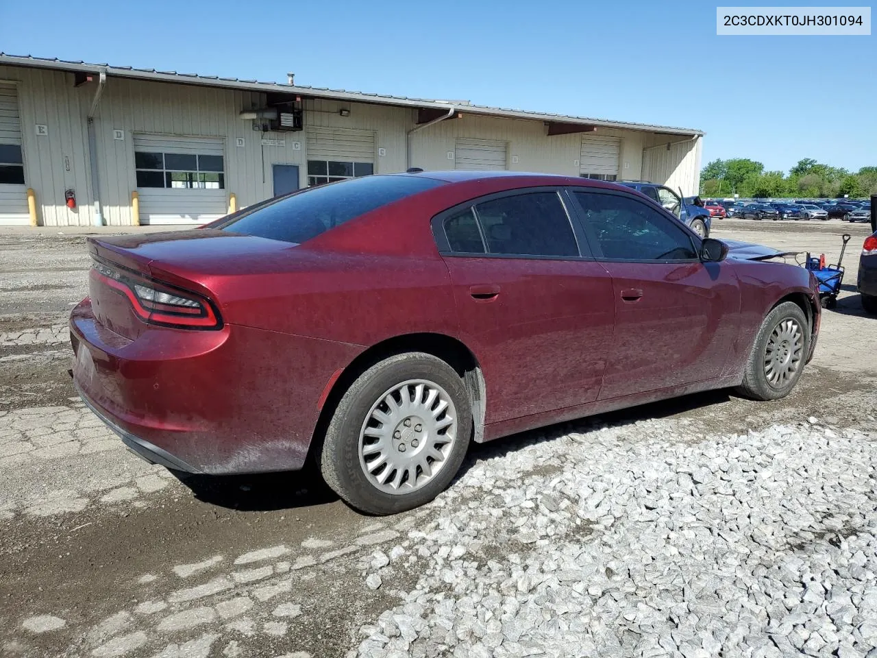 2018 Dodge Charger Police VIN: 2C3CDXKT0JH301094 Lot: 53987364