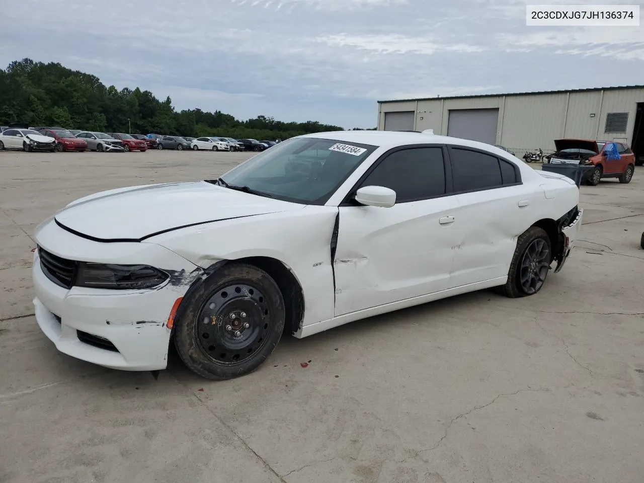 2018 Dodge Charger Gt VIN: 2C3CDXJG7JH136374 Lot: 54341584