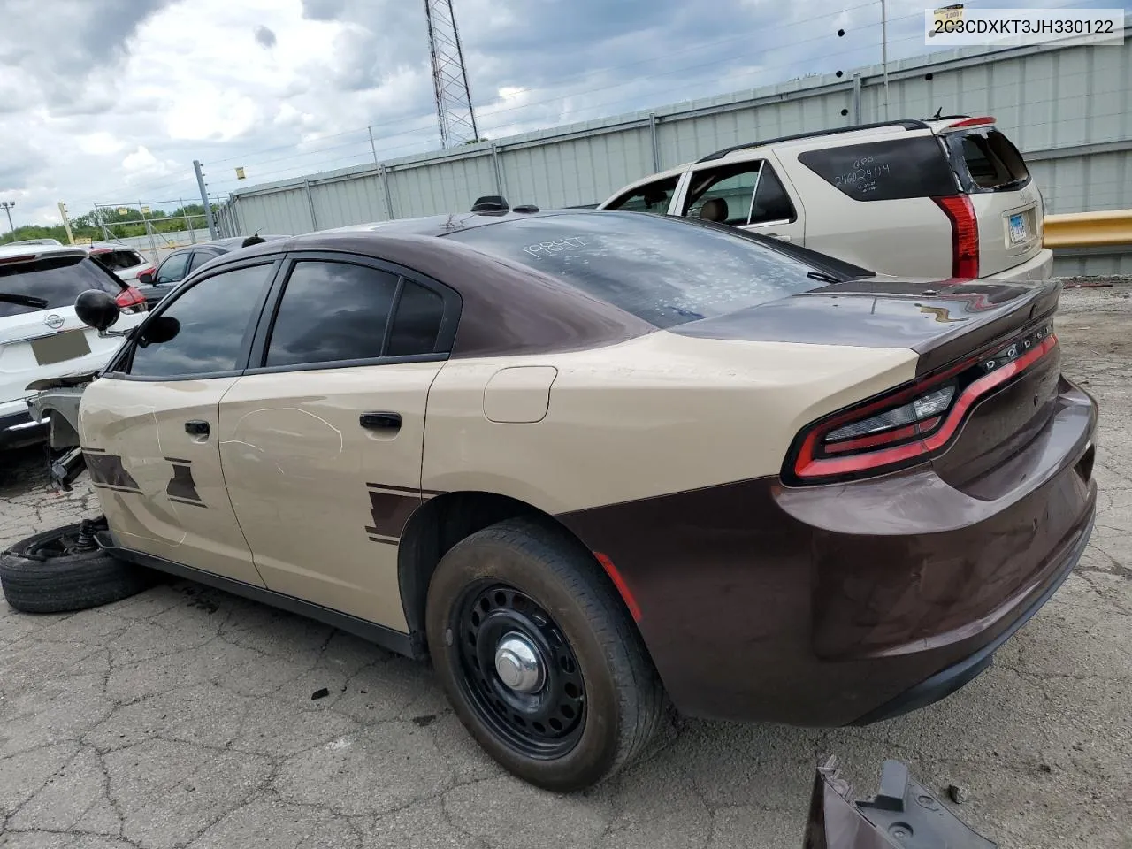 2018 Dodge Charger Police VIN: 2C3CDXKT3JH330122 Lot: 54618924