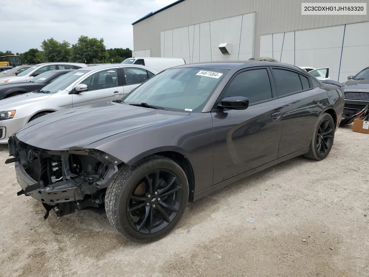 2018 Dodge Charger Sxt Plus VIN: 2C3CDXHG1JH163320 Lot: 54671064