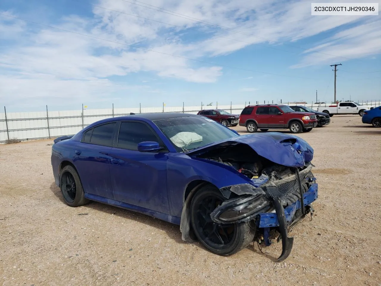 2018 Dodge Charger R/T VIN: 2C3CDXCT1JH290346 Lot: 55407364