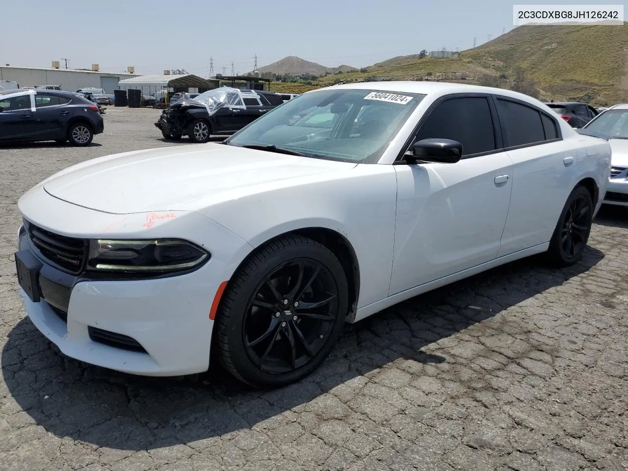 2018 Dodge Charger Sxt VIN: 2C3CDXBG8JH126242 Lot: 56041024