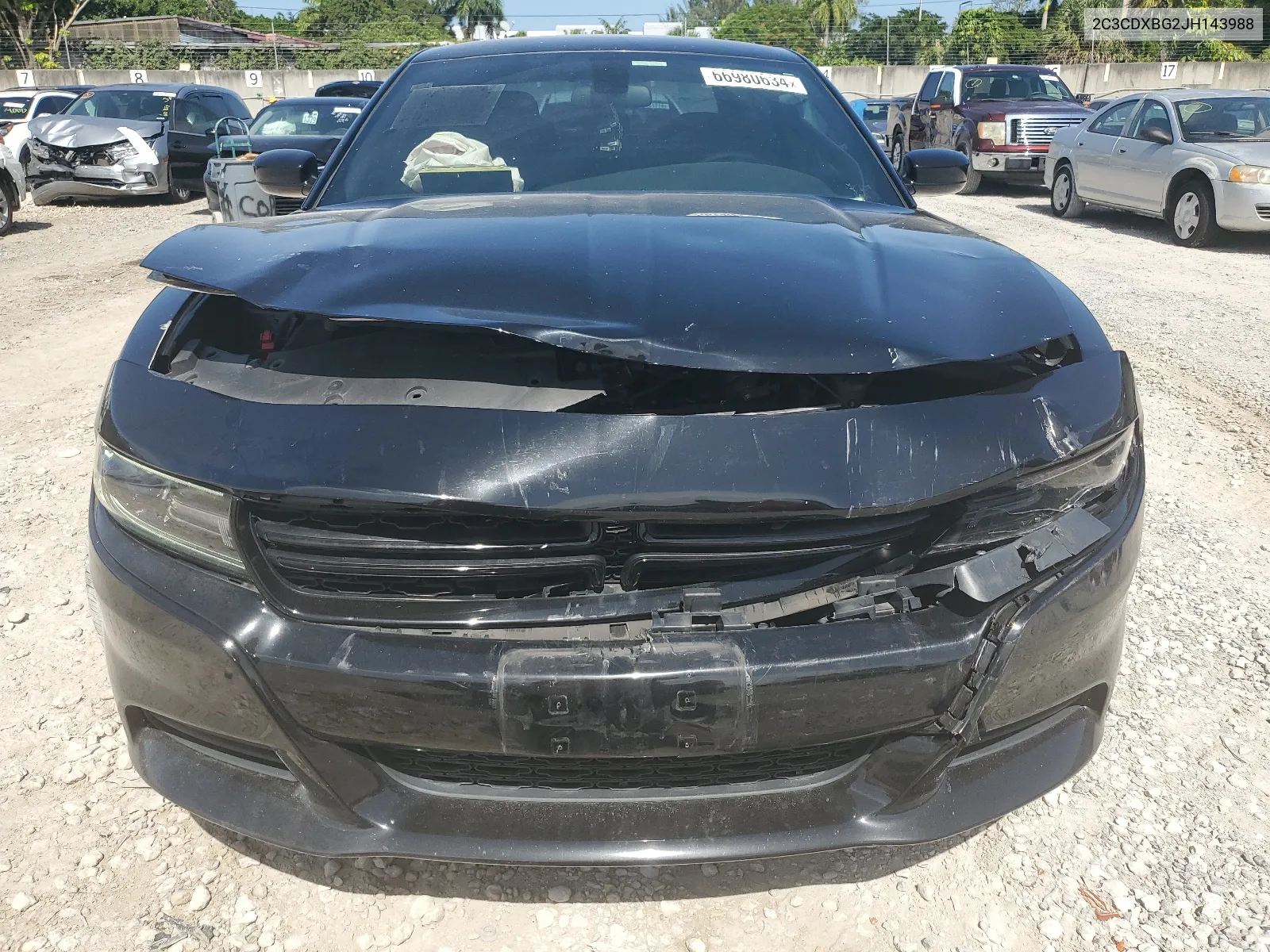 2018 Dodge Charger Sxt VIN: 2C3CDXBG2JH143988 Lot: 66980634