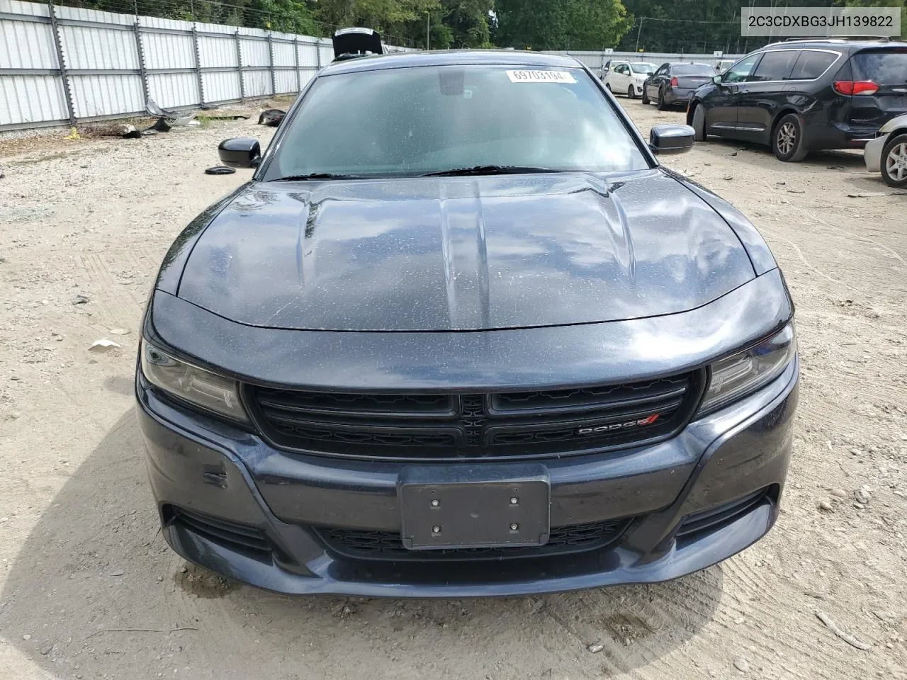 2018 Dodge Charger Sxt VIN: 2C3CDXBG3JH139822 Lot: 69703194