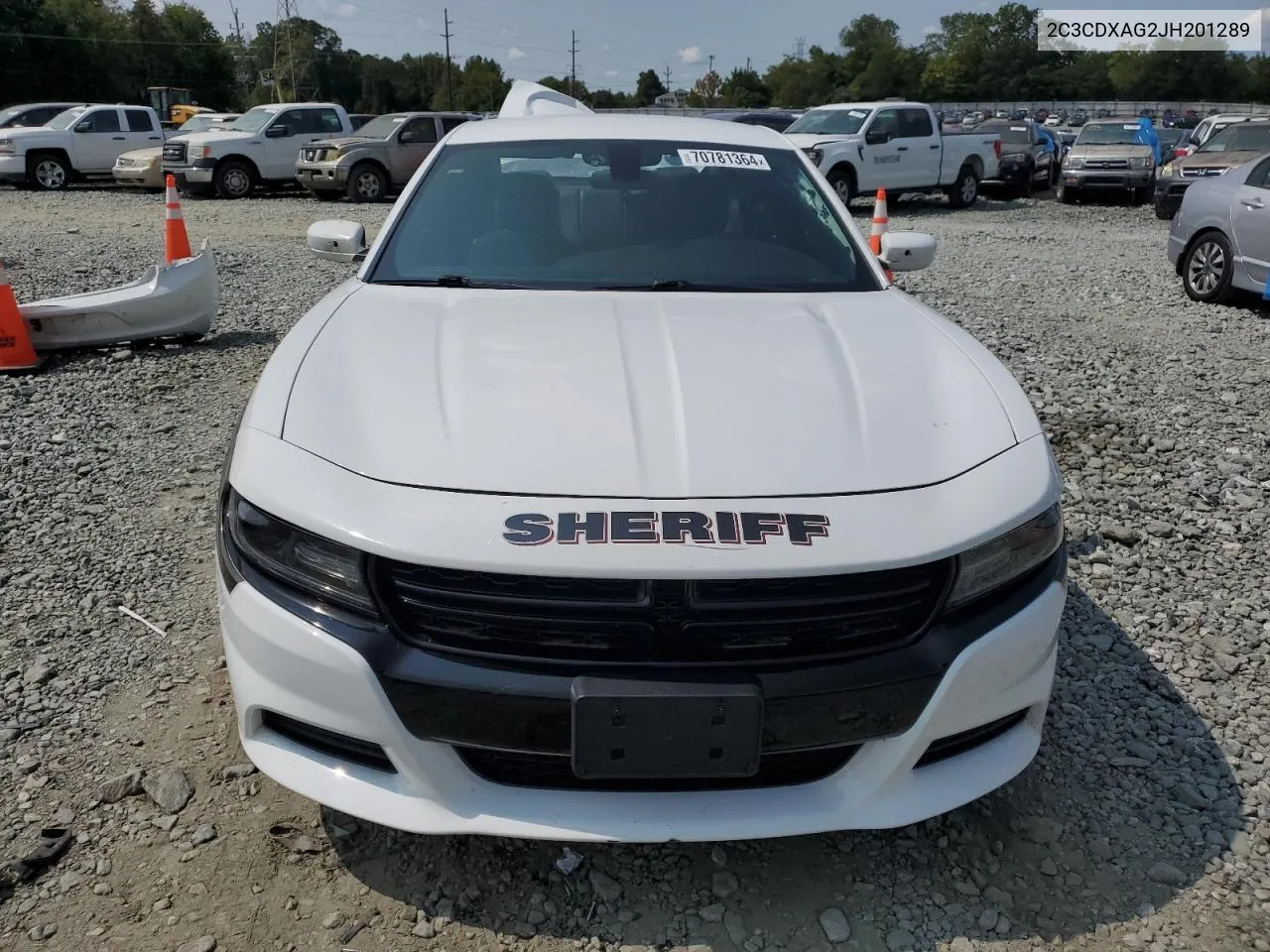 2018 Dodge Charger Police VIN: 2C3CDXAG2JH201289 Lot: 70781364