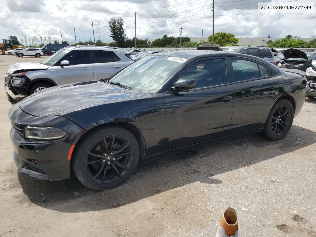 2018 Dodge Charger Sxt VIN: 2C3CDXBG4JH272749 Lot: 71263794