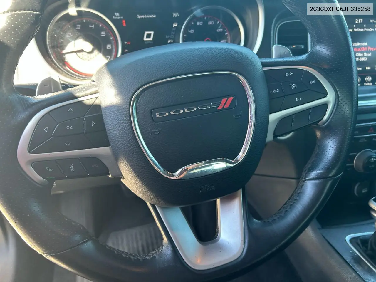 2C3CDXHG6JH335258 2018 Dodge Charger Sxt Plus
