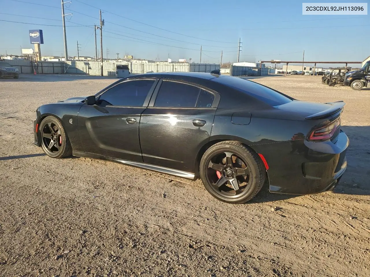 2C3CDXL92JH113096 2018 Dodge Charger Srt Hellcat