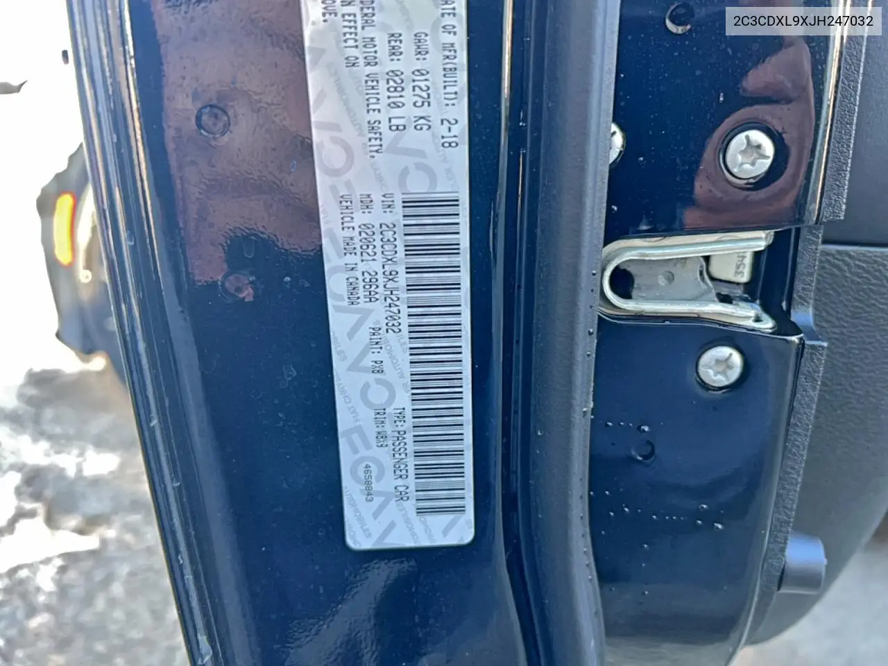 2C3CDXL9XJH247032 2018 Dodge Charger Srt Hellcat