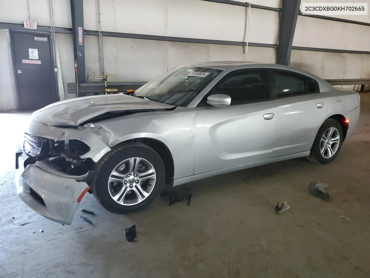 2019 Dodge Charger Sxt VIN: 2C3CDXBG0KH702665 Lot: 51559924