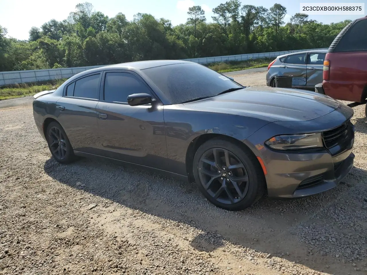 2019 Dodge Charger Sxt VIN: 2C3CDXBG0KH588375 Lot: 53947665