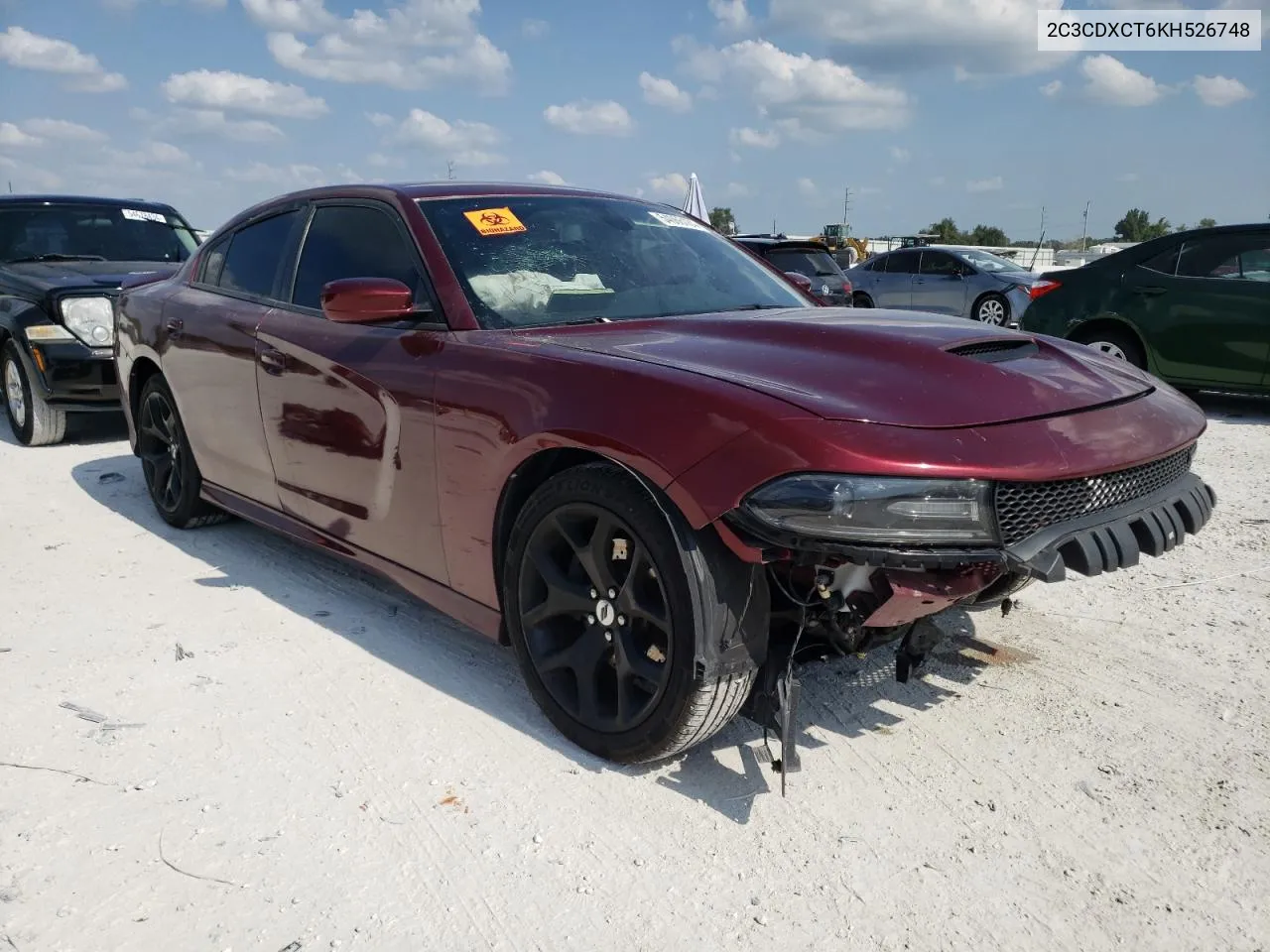 2019 Dodge Charger R/T VIN: 2C3CDXCT6KH526748 Lot: 54066184