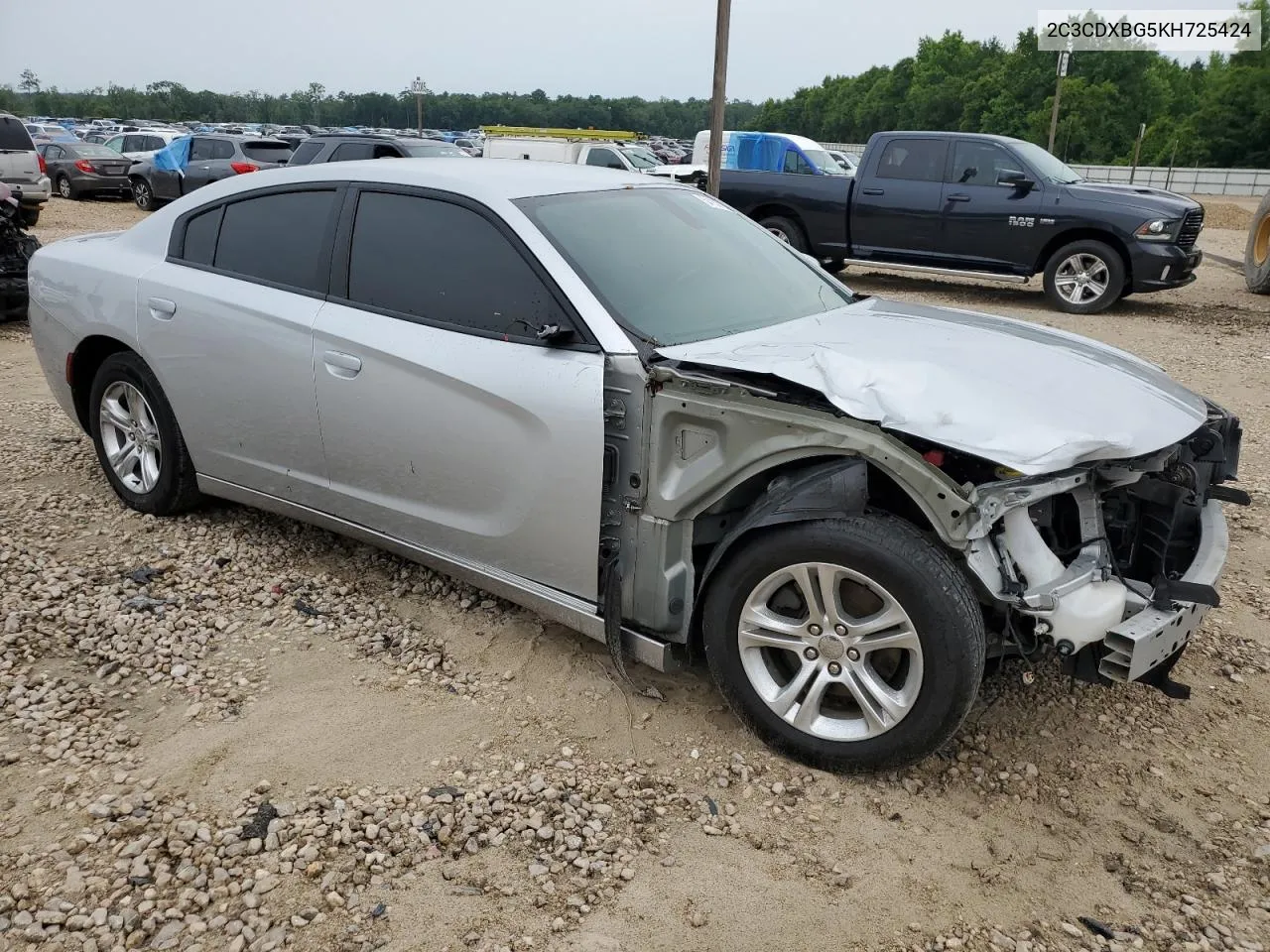 2C3CDXBG5KH725424 2019 Dodge Charger Sxt