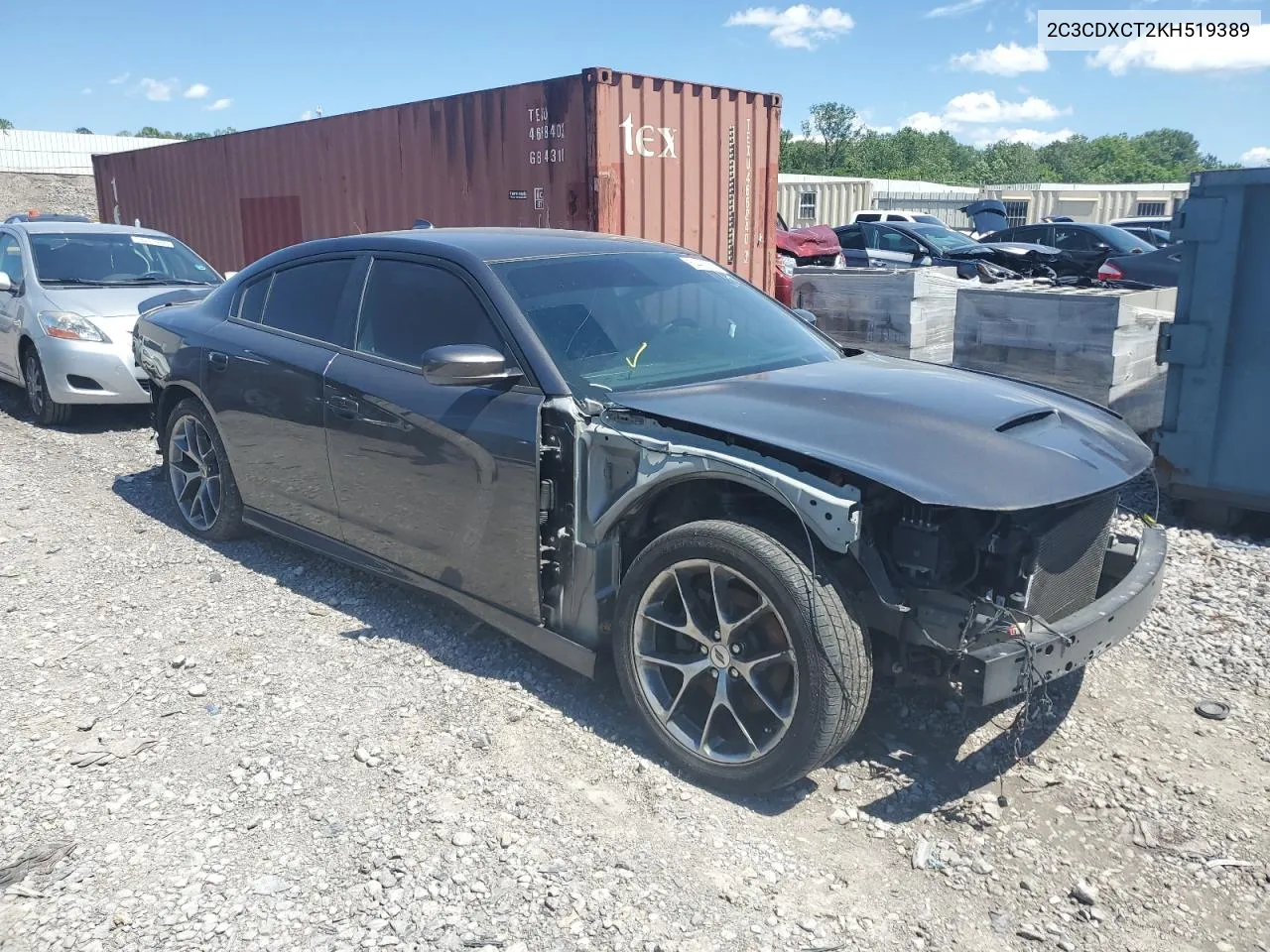 2C3CDXCT2KH519389 2019 Dodge Charger R/T