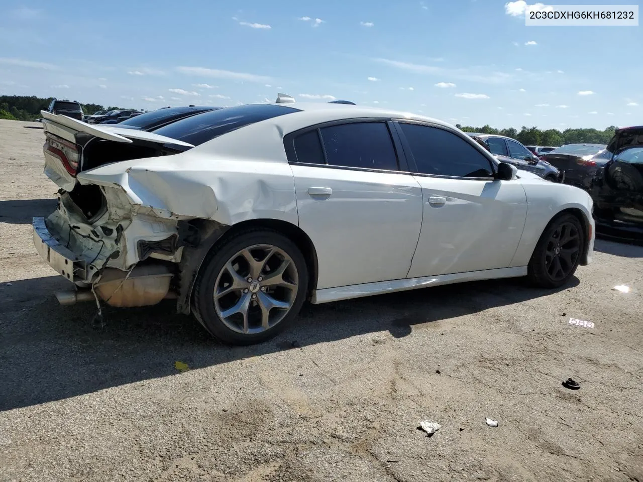 2C3CDXHG6KH681232 2019 Dodge Charger Gt