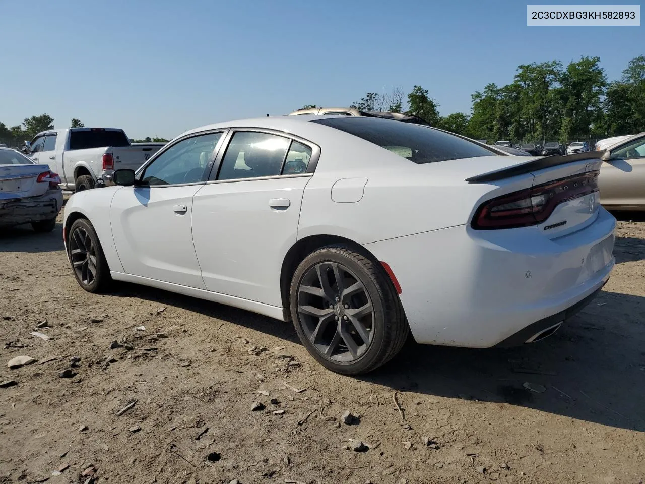 2019 Dodge Charger Sxt VIN: 2C3CDXBG3KH582893 Lot: 54889074