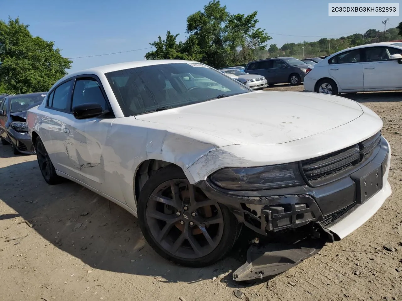 2019 Dodge Charger Sxt VIN: 2C3CDXBG3KH582893 Lot: 54889074